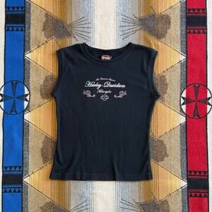 Vintage Y2K Women’s Harley Davidson Bike Tank Top Shirt Size Large Motorcycle